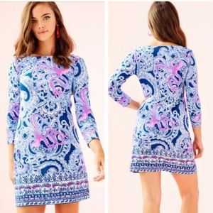 Lilly Pulitzer Sophie Dress Blue Grotto Legga Sea Engineered Medium worn once